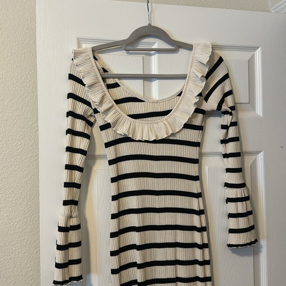 MIDI STRIPED DRESS - Picture 8 of 10